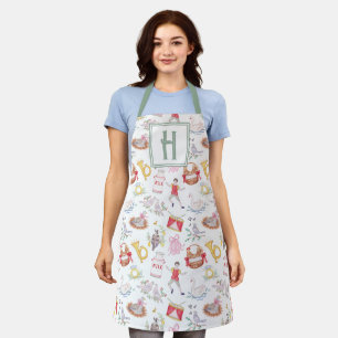 Watercolor Twelve Days of Christmas Personalised Apron