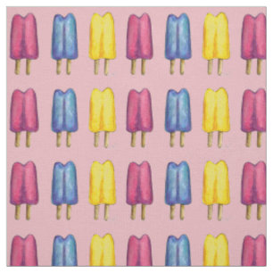 Watercolor Twin Pop Popsicle Popsicles Ice Lollies Fabric