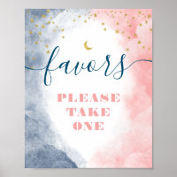 Watercolor Twinkle Twinkle Gender Reveal Favours