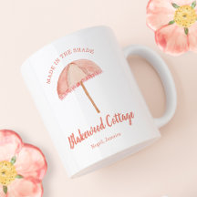 Watercolor Umbrella Tropical Vacation Beach House