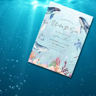 Watercolor Under the Sea Baby Shower Invitation