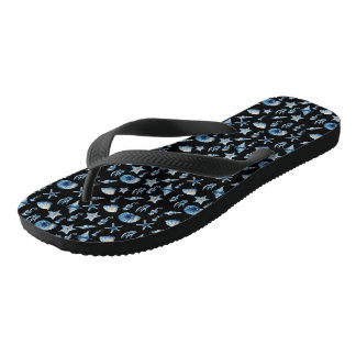 Watercolor Under The Sea Pattern Jandals