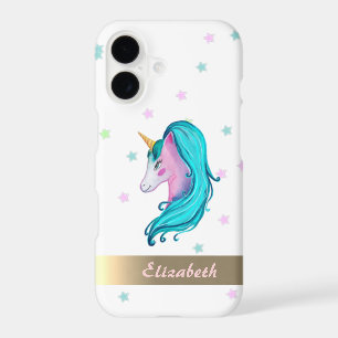 Watercolor Unicorn Colourful Stars - Personalised