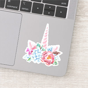 Watercolor Unicorn Floral Crown