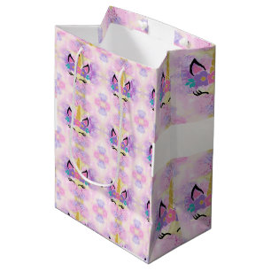 Watercolor Unicorn Medium Gift Bag