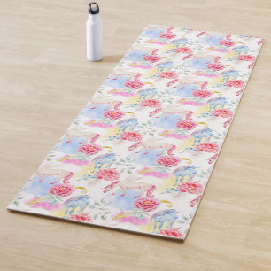 Watercolor Unicorn & Pegasus Pattern Yoga Mat