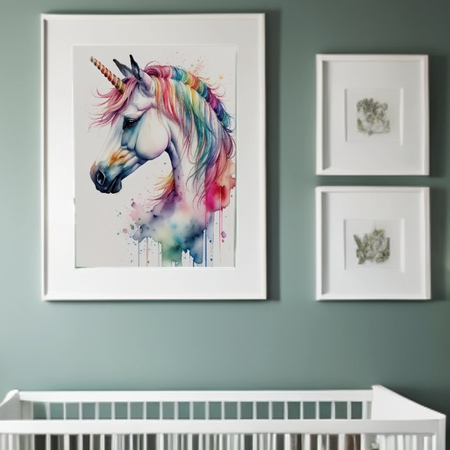 Watercolor Unicorn VI Poster (Creator Uploaded)