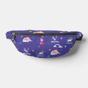 Watercolor Unicorns Bum Bags