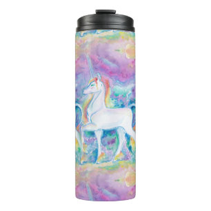 Watercolor Unicorns Thermal Tumbler