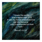 Watercolor Universe Isaiah Bible Verse Religious