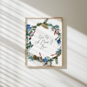 Watercolor unto us a child is born poster