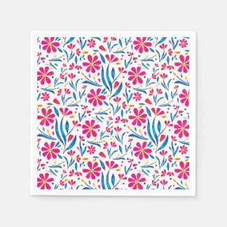 Watercolor Uplifting Floral Pattern Napkin