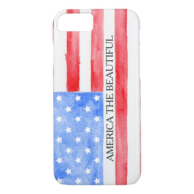 Watercolor USA Flag Case-Mate iPhone Case (Back)