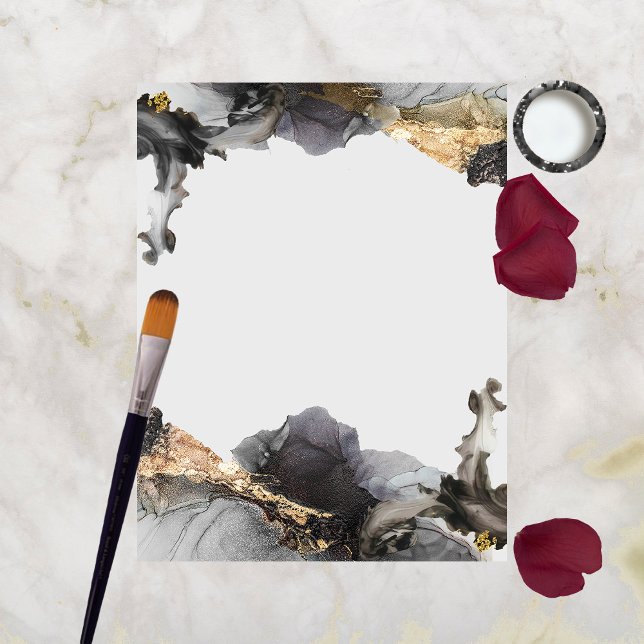 Watercolor Vanessa Black and White Scrapbook Paper (Creator Uploaded)