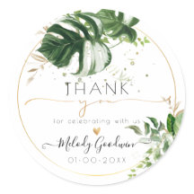 Watercolor Variegated Monstera n Tropical Greenery