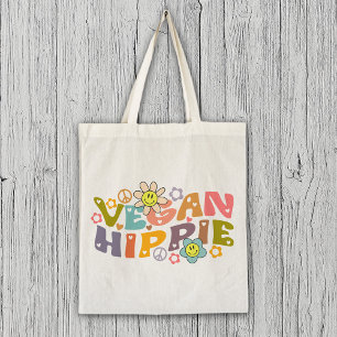 Watercolor  Vegan Trendy Flowers Retro  Tote Bag
