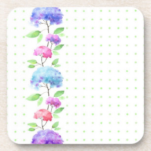 Watercolor vertical seamless pattern border coaster