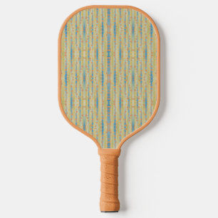 Watercolor Vertical Striped Polka Dots Patterned  Pickleball Paddle