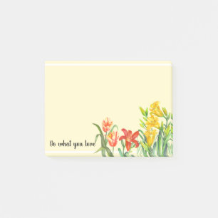 Watercolor Vibrant Spring Flowers Floral Design Post-it Notes