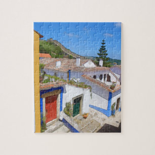 Watercolor village jigsaw puzzle