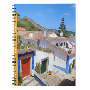 Watercolor village notebook