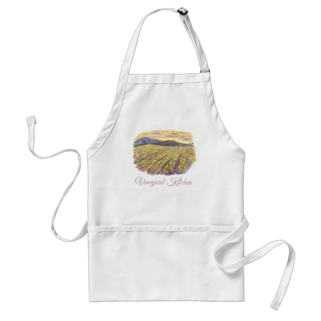 Watercolor Vineyard Landscape Standard Apron (Front)