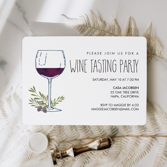 Watercolor Vino | Wine Tasting Party Invitation (Creator Uploaded)
