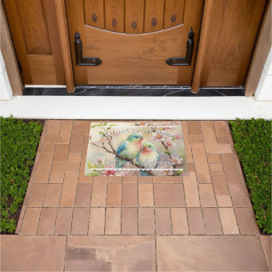 Watercolor Vintage Bird Art Doormat