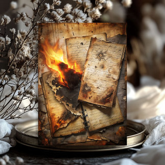 Watercolor vintage burnt letters wild west western tissue paper