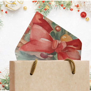 Watercolor Vintage Christmas Tissue Paper