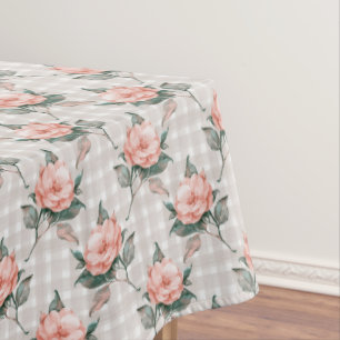 Watercolor vintage floral pattern tablecloth