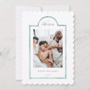 Watercolor Vintage Frame Holiday Card