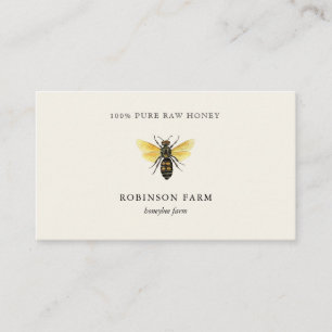Watercolor vintage honey bee Business Card