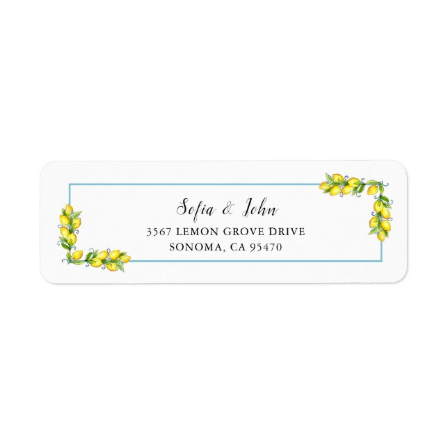 Watercolor Vintage Lemons  (Front)