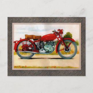 Watercolor Vintage Motorcycle Postcard