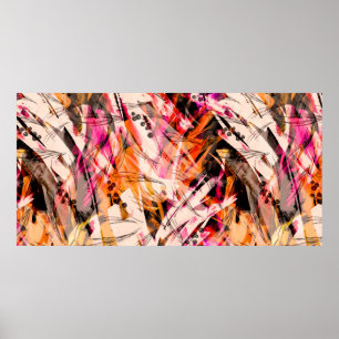 Watercolor vintage seamless background, paint spla poster