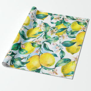 Watercolor vintage seamless pattern,  branch of fr wrapping paper