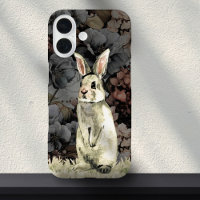 Watercolor Vintage Style Bunny Rabbit Floral