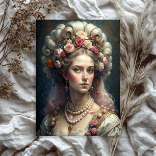 Watercolor vintage Victorian woman lady pink roses Tissue Paper
