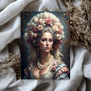 Watercolor vintage Victorian woman lady pink roses Tissue Paper