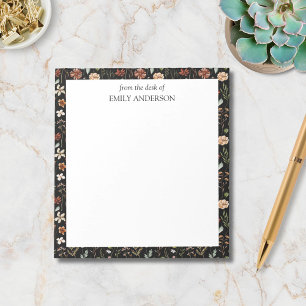 Watercolor Vintage Wildflower Floral Botanical Notepad