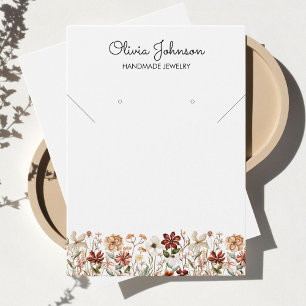 Watercolor Vintage Wildflower Jewellery Display Ca