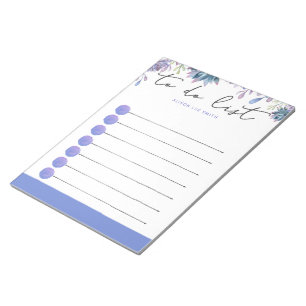 Watercolor violet Succulents Notepad