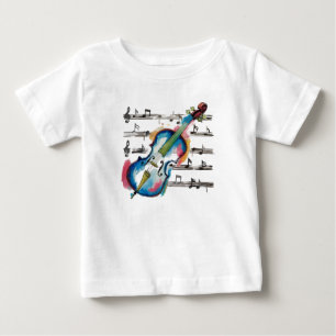 Watercolor Violin Baby Jersey T-Shirt