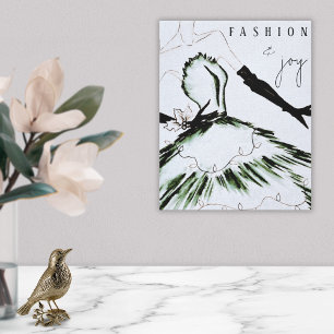 Watercolor Vogue Fashion Model Holiday Canvas Print