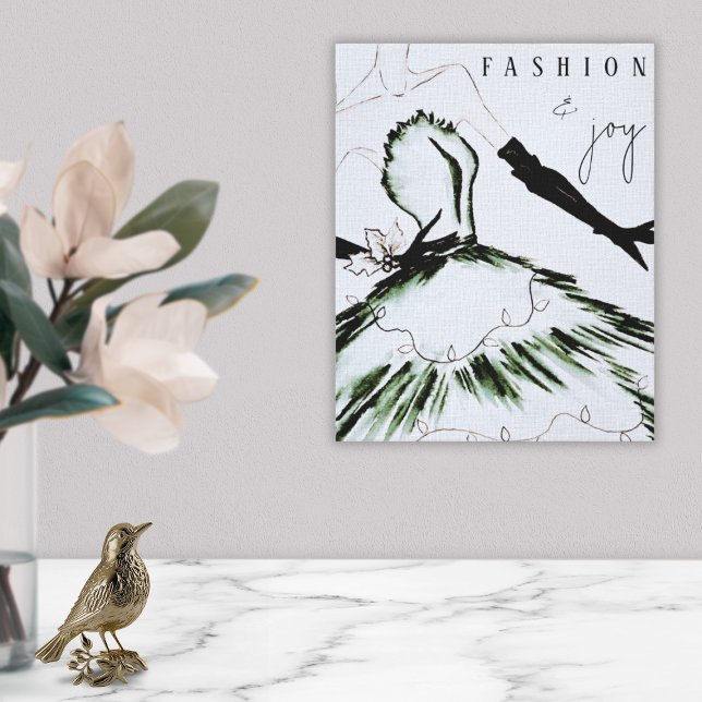 Watercolor Vogue Fashion Model Holiday Canvas Print (Creator Uploaded)