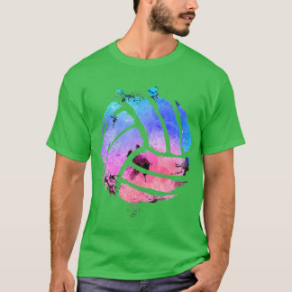 Watercolor Volleyball LoverBeach Volleyball Player T-Shirt