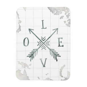 Watercolor Wanderlust Adventure III Love Magnet