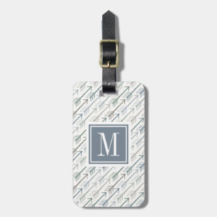 Watercolor Wanderlust Arrow Pattern Luggage Tag