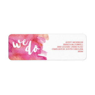 Watercolor Warm Romance Wedding